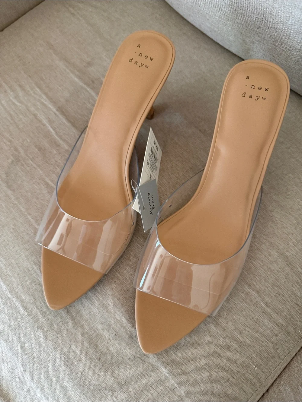 a new day Clear Band Nude Pointe Heels Lupita